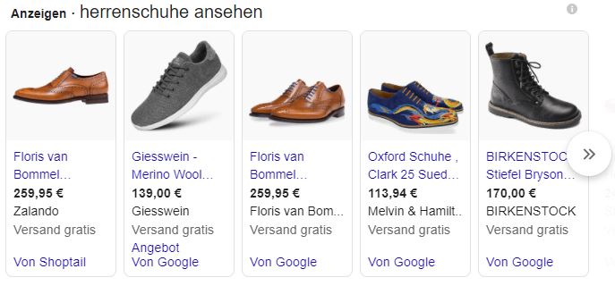 SEO für Herrenschuhe