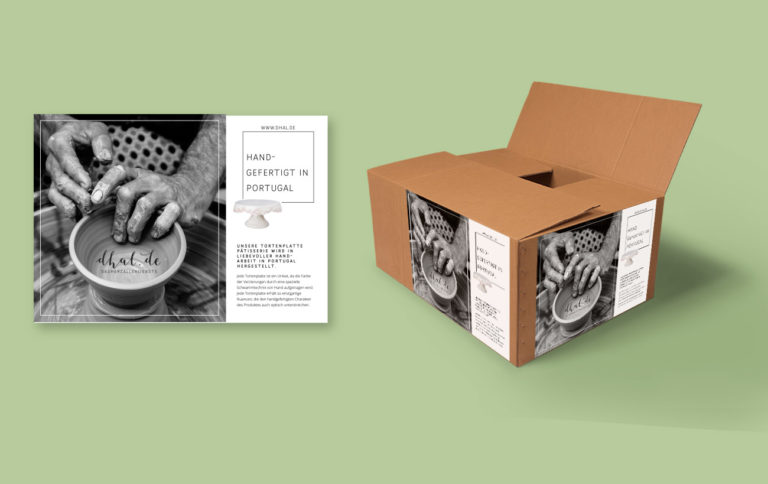 Packaging Design für dhal - Paketdesign und Produktbeilage für handgemachte Töpferware