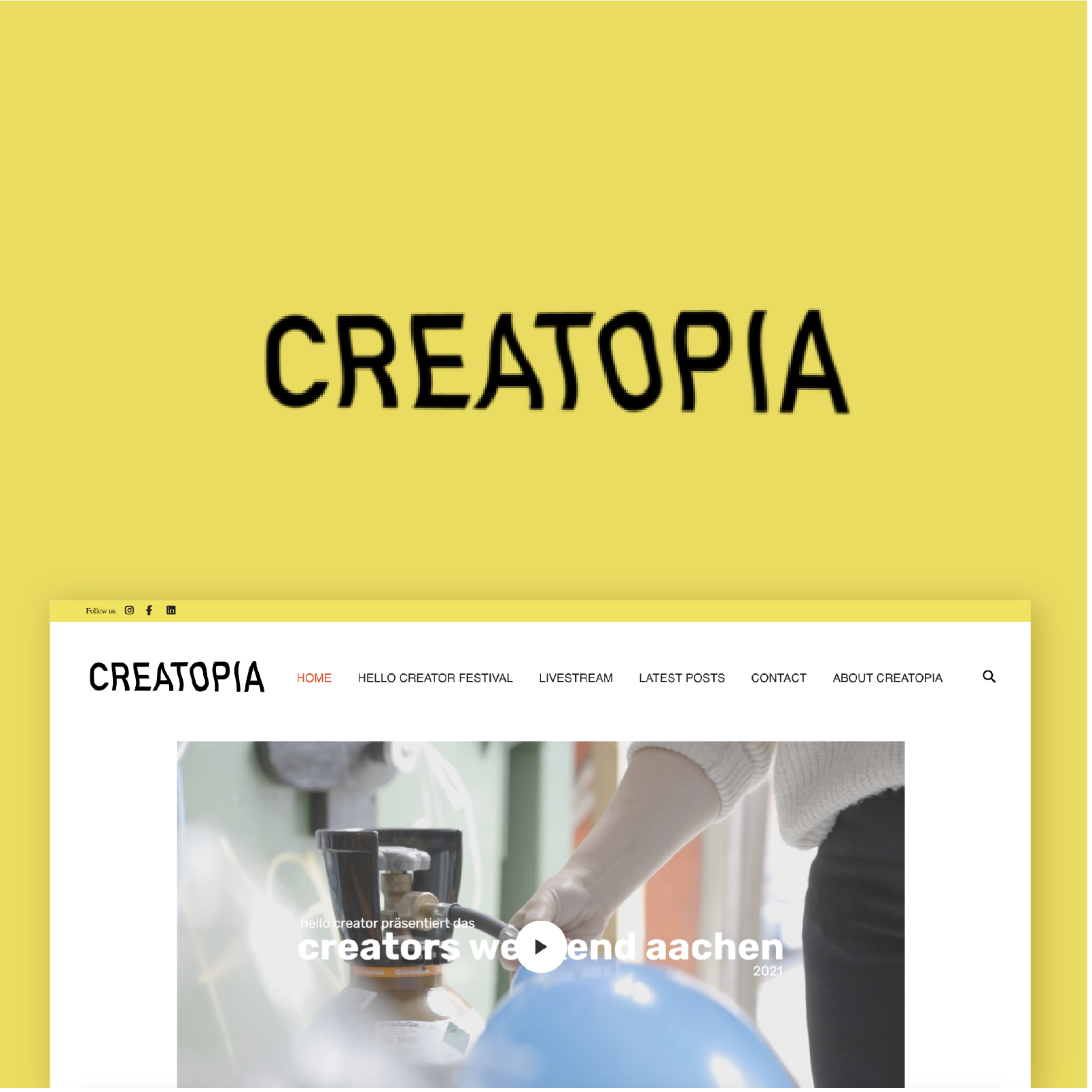 CREATOPIA Website Portfolio
