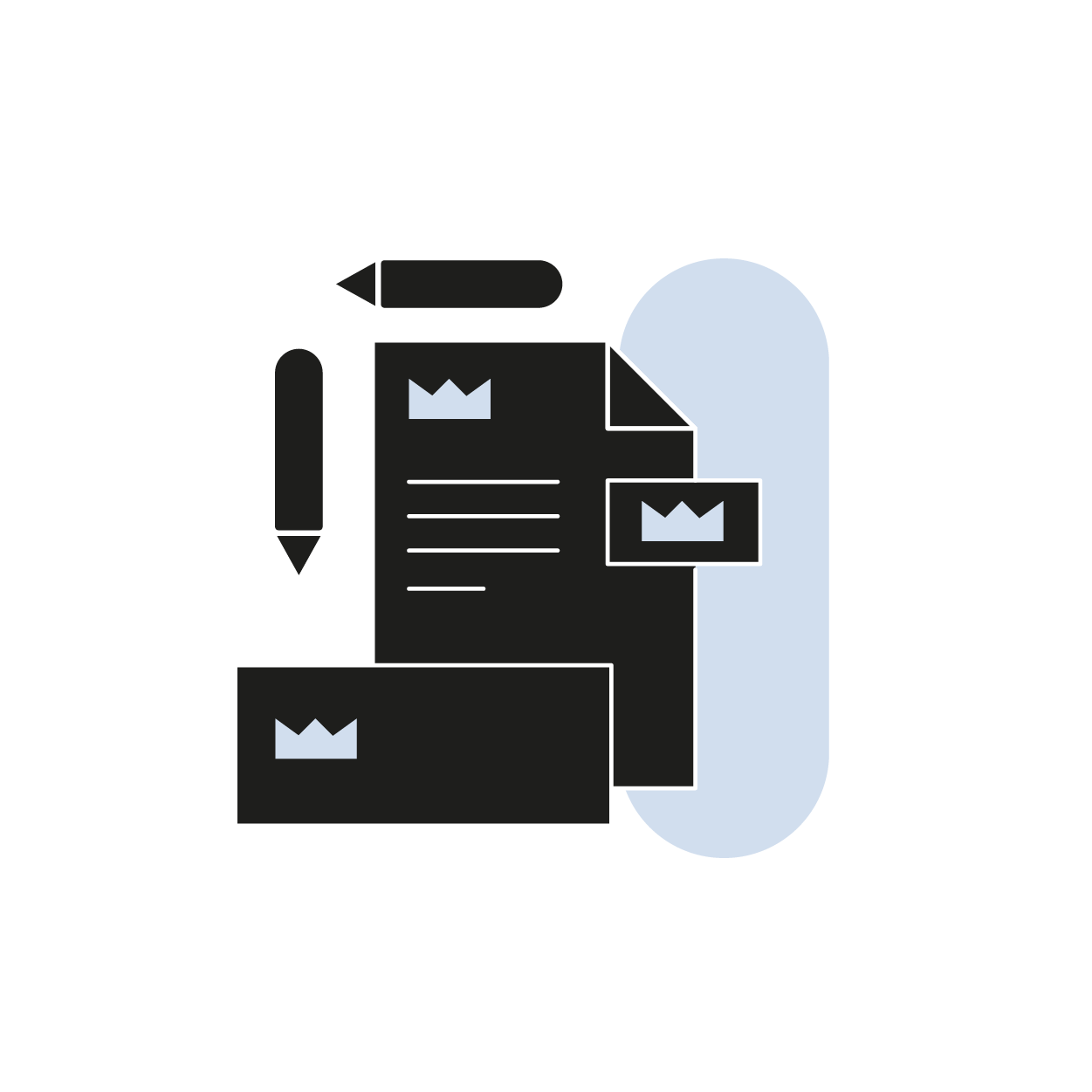 Icon Corporate Design, Papier und Stift
