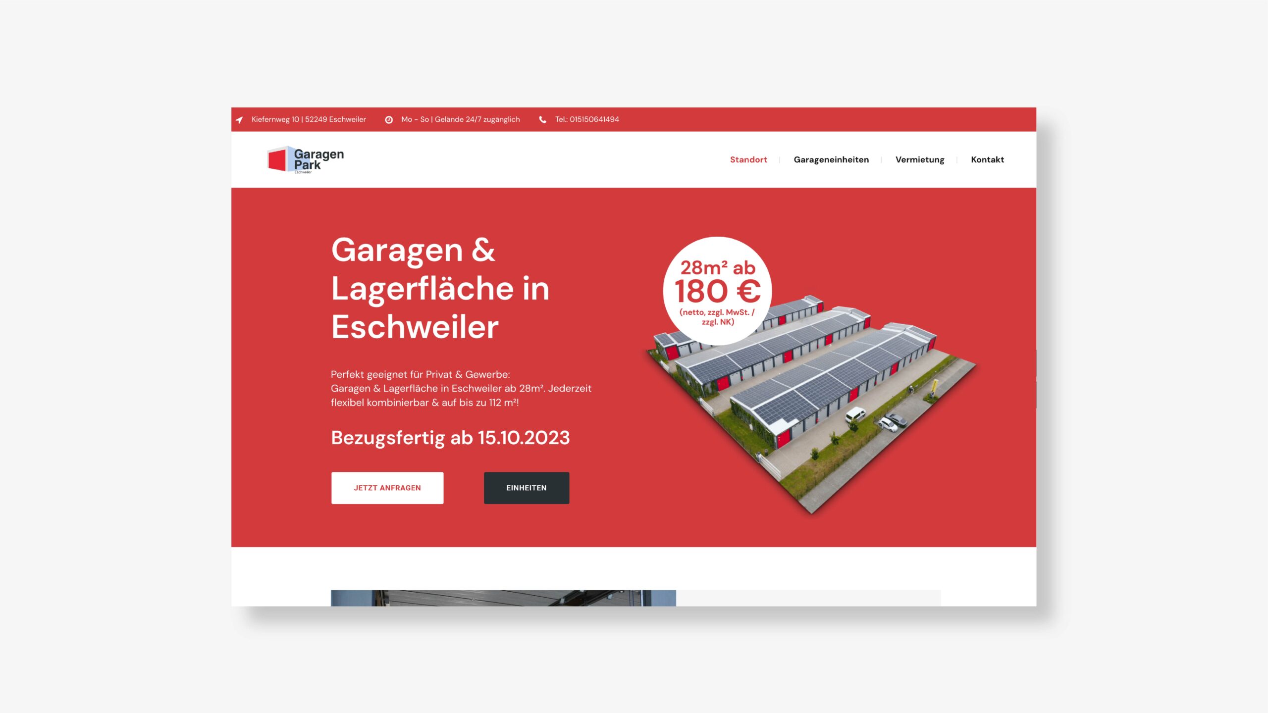 Webdesign Eschweiler - Garagenpark Eschweiler