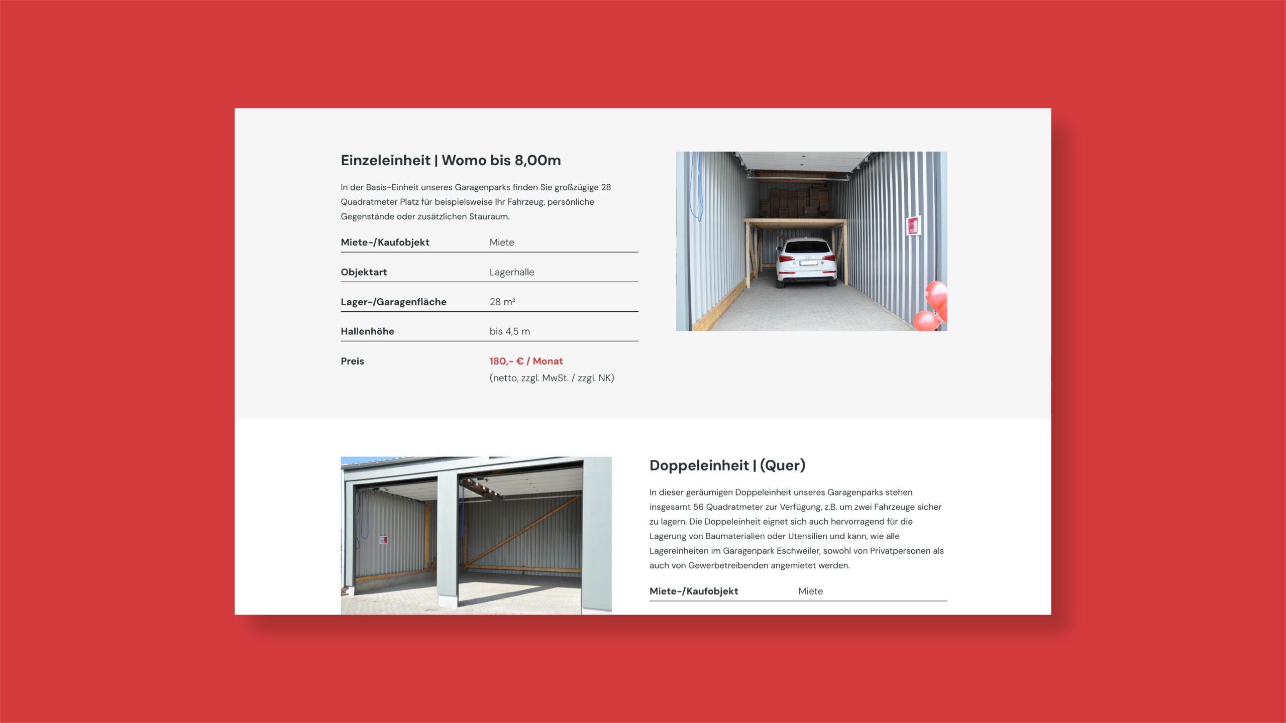 Webdesign Eschweiler - Garagenpark Eschweiler
