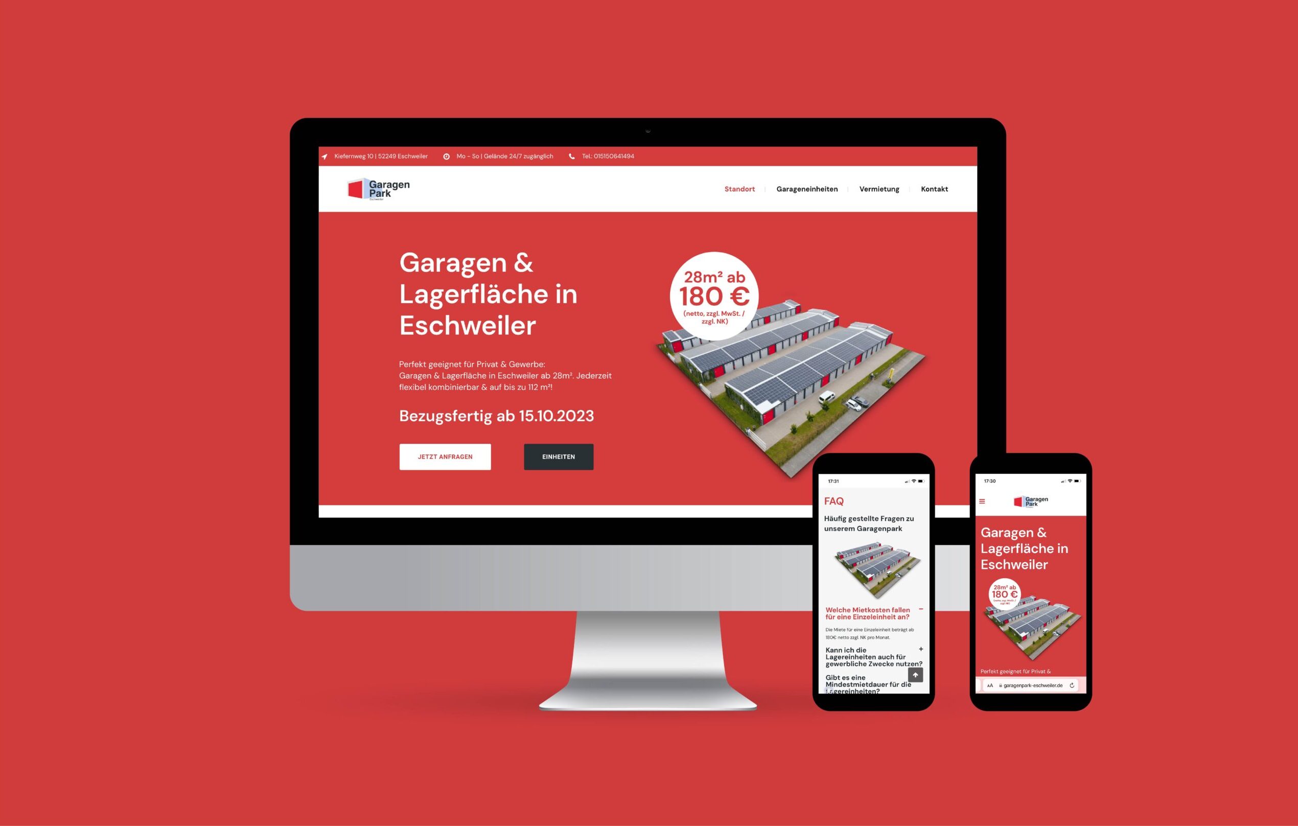 Webdesign Eschweiler - Garagenpark Eschweiler