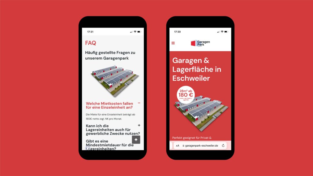 Webdesign Eschweiler - Garagenpark Eschweiler