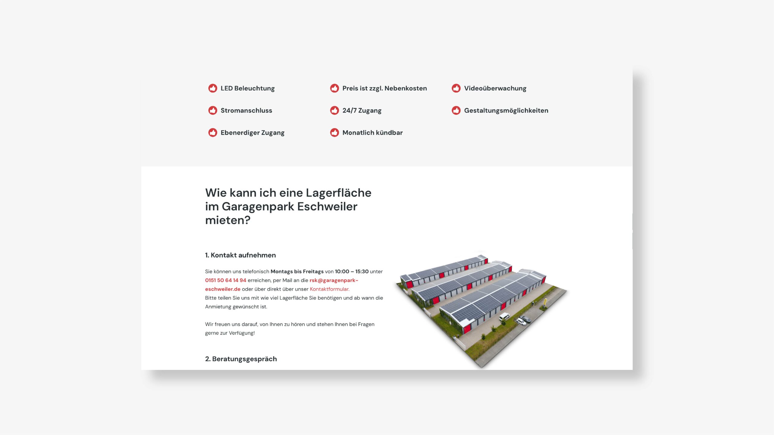 Webdesign Eschweiler - Garagenpark Eschweiler