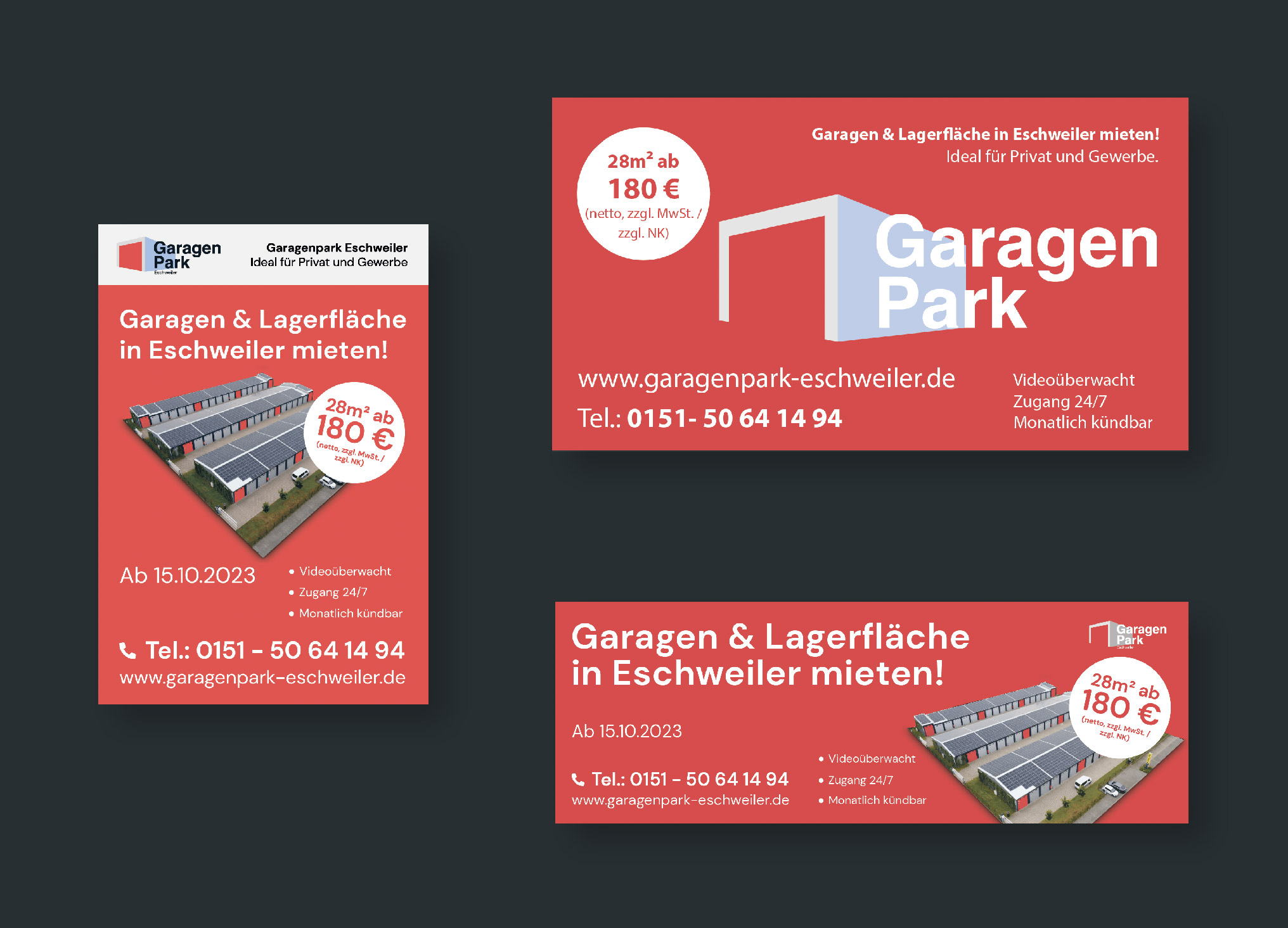 Anzeigengestaltung Printkampagne Zeitungen Garagenpark Eschweiler