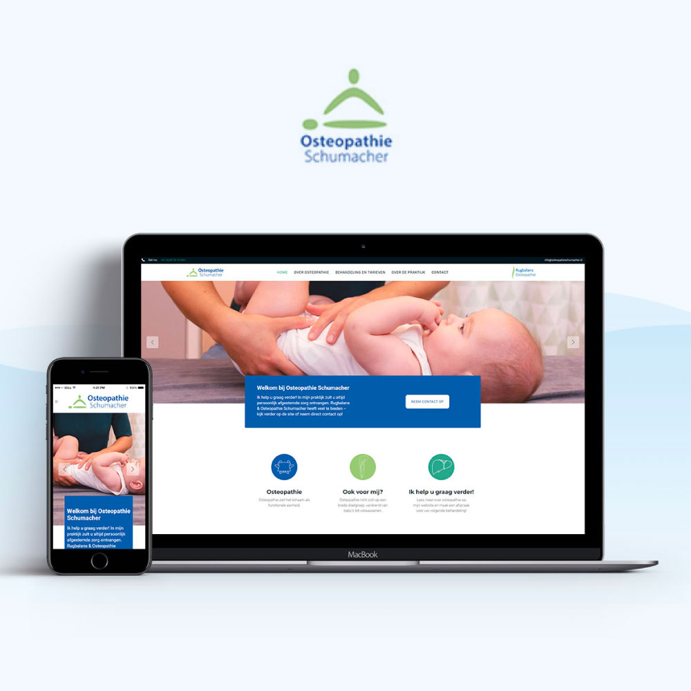 Osteopathie Schumacher Webdesign Laptop und Smartphone